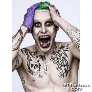 Jared Leto#39s Joker Tattoos Broken Down And Explained  ShortList _14JPG