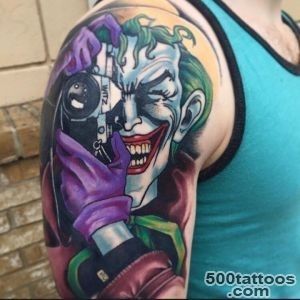Large old school Joker tattoo One of my favorite color pieces _39