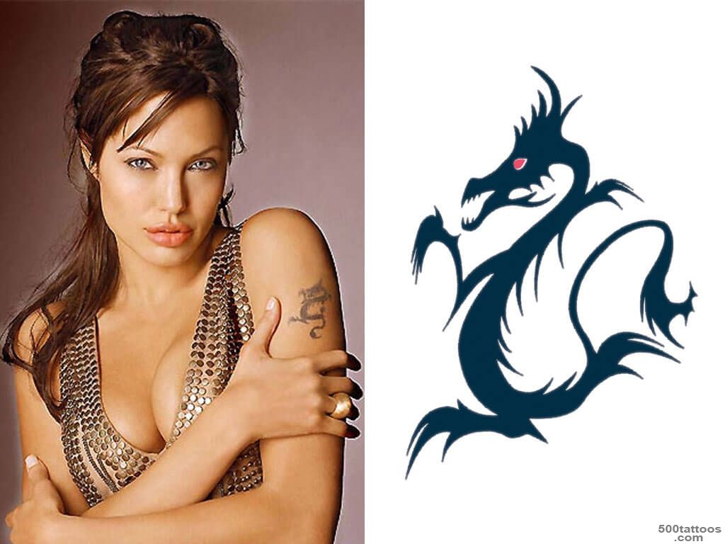 Black Dragon   Angelina Jolie Tattoo Design_28