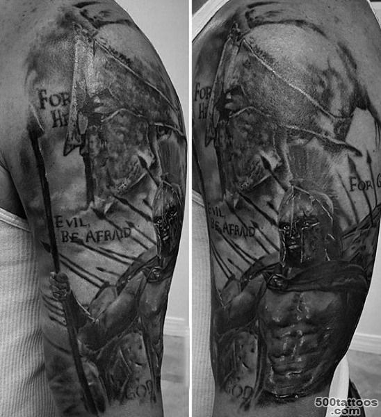 100 Warrior Tattoos For Men   Battle Ready Design Ideas_33