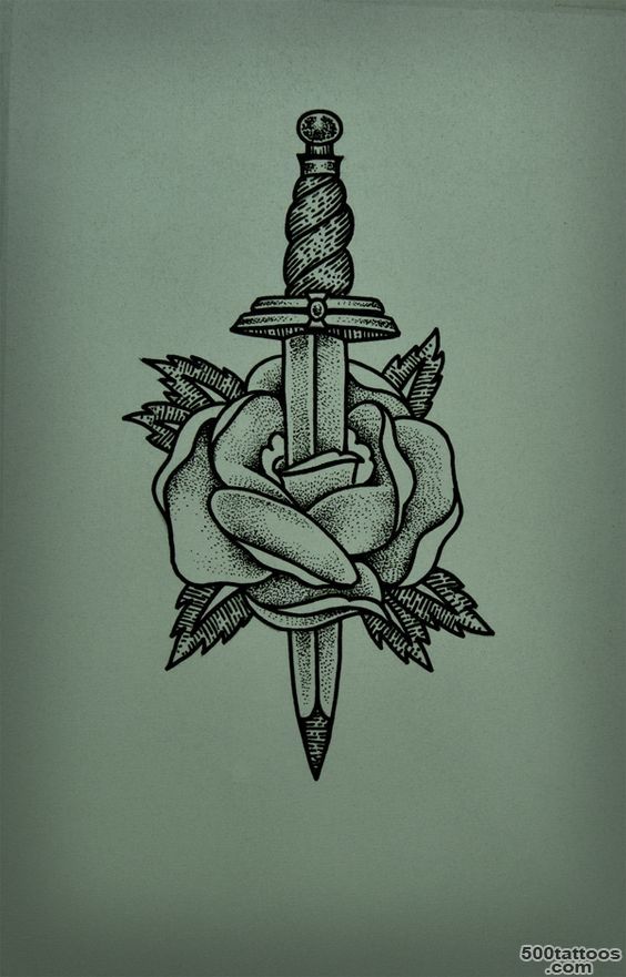 Flower Dagger Tattoo by Guilherme Hass, via Behance  Tattoos and ..._18