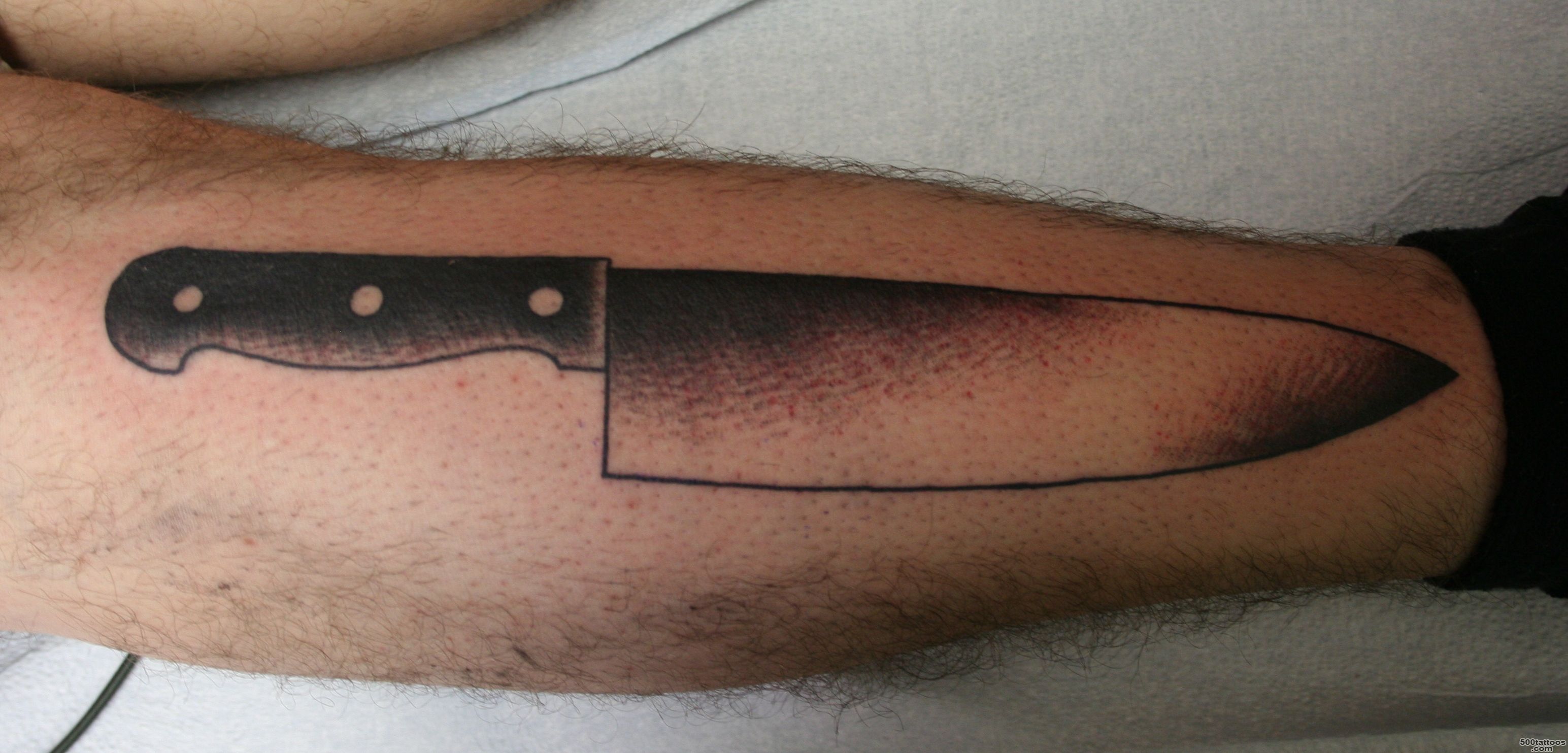 jambes  Benja tattoo  Pinterest  Knife Tattoo, Kitchen Knives ..._37