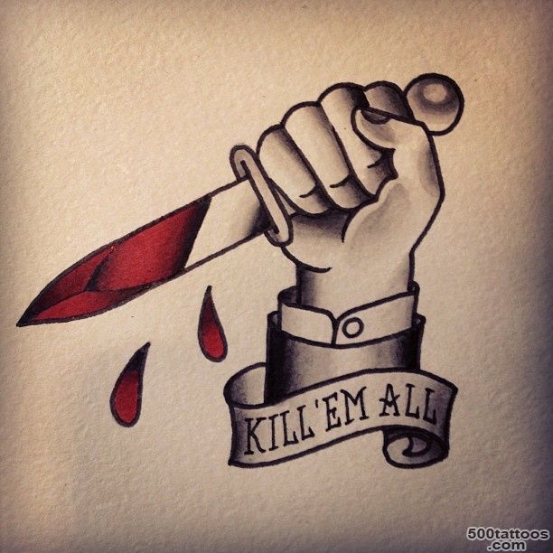 Pin Traditional Knife Tattoo Killemall Dagger Tattoos Pinterest on ..._23