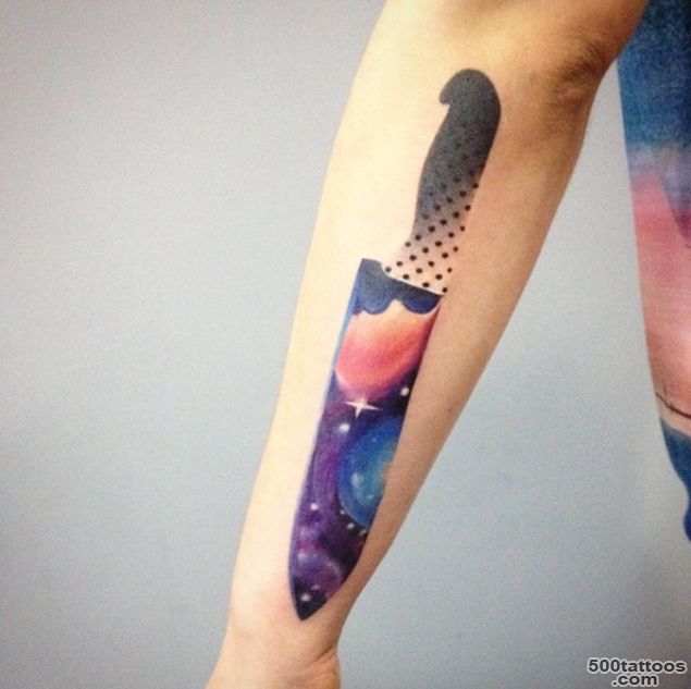 Space Age Knife Tattoo by Martyna Popiel   TattooBlend_26