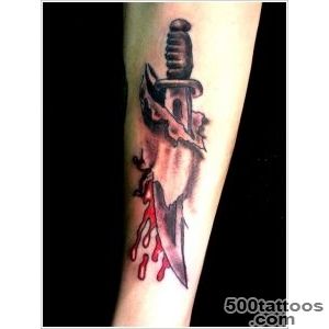 30 Daggers or Knives Tattoo Designs_5