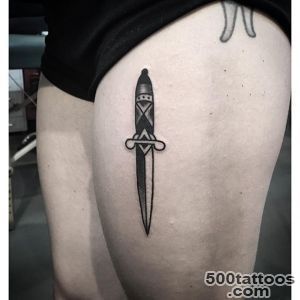 Black Knife Tattoo By Billy Crandall_4
