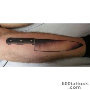 jambes  Benja tattoo  Pinterest  Knife Tattoo, Kitchen Knives _37