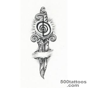 My new tattoo design   reiki strength knife  Knife Tattoos _19