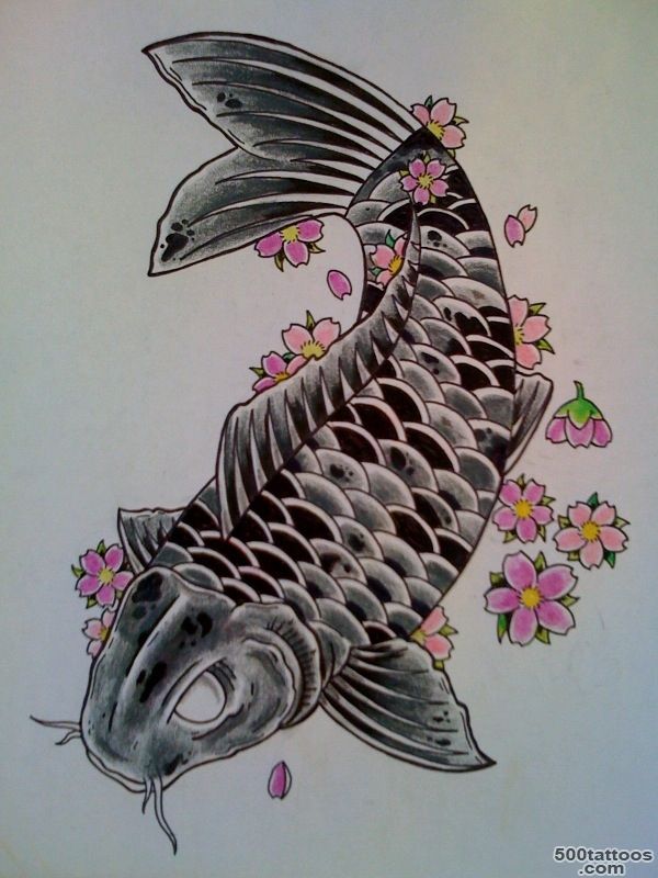 Pin Drawings Carpe Koi Japan Tattoo Style Page Contemporary Art ..._46