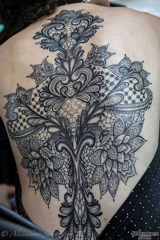 lace tattoo design garter0282_11