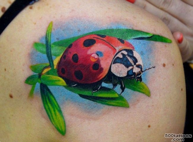 9+ Ladybug Back Shoulder Tattoos_3
