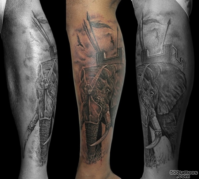 A tribal leg tattoo on the wrist with powerful detail