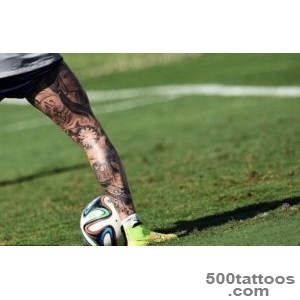 Leg tattoo in detailed abstract style on the ankle