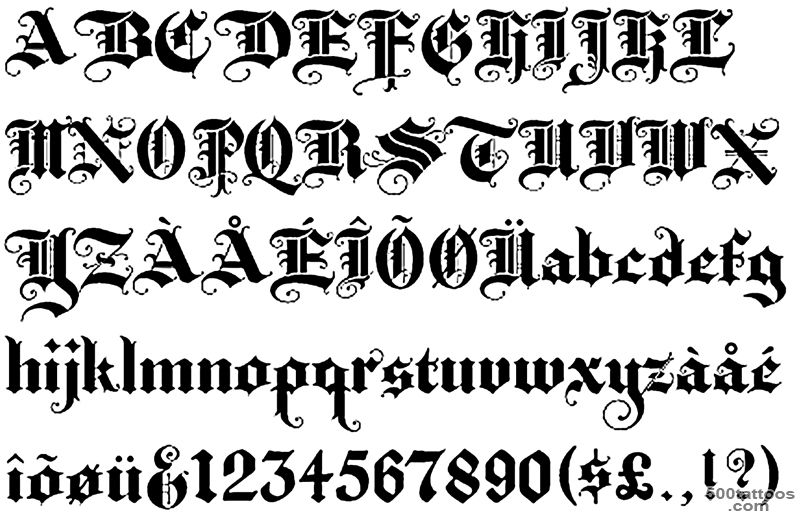 Old English Lettering Tattoos  High Quality Photos and Flash ..._39