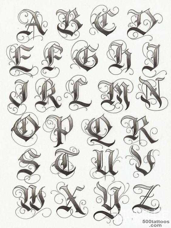 Tattoo Lettering  Fonts and more...  Pinterest  Letras ..._14