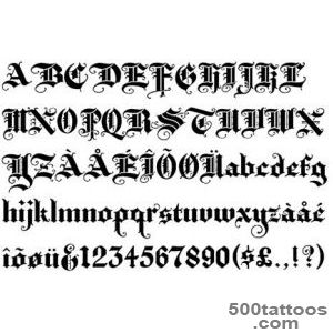 Old English Lettering Tattoos  High Quality Photos and Flash _39