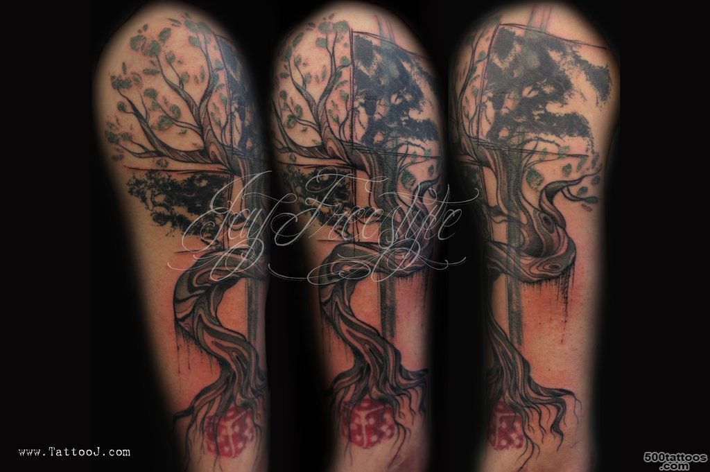 32+ Tree Of Life Tattoos On Sleeve_5