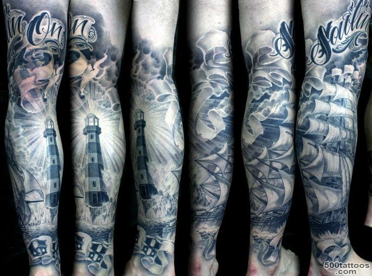 30+ Beautiful Lighthouse Tattoos On Forearm_10