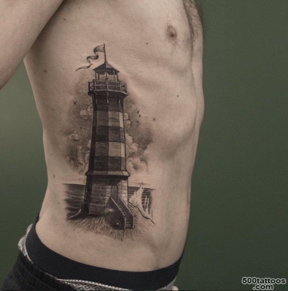 40+ Incredible Lighthouse Tattoo Designs   TattooBlend_7