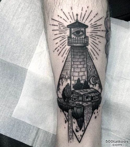 100 Lighthouse Tattoo Designs For Men   A Beacon Of Ideas_5