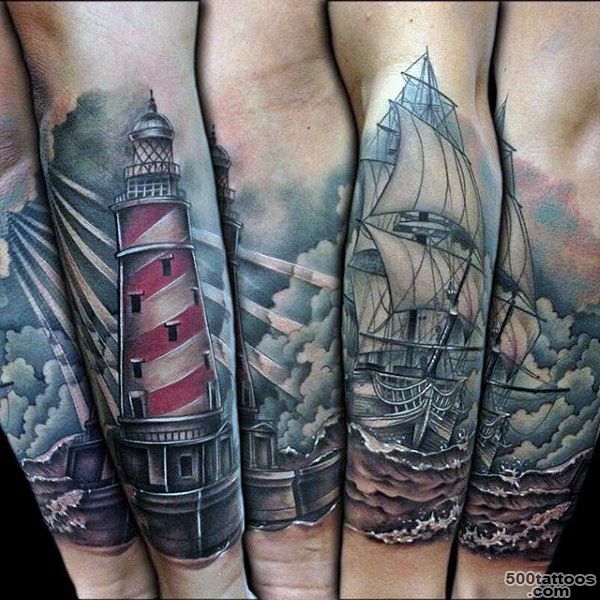 100 Lighthouse Tattoo Designs For Men   A Beacon Of Ideas_11
