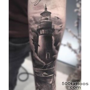 40+ Incredible Lighthouse Tattoo Designs   TattooBlend_1
