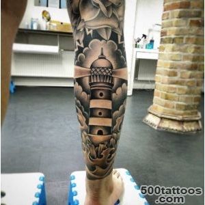 40+ Incredible Lighthouse Tattoo Designs   TattooBlend_32