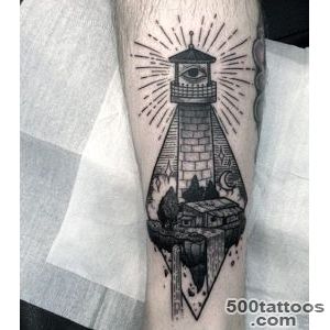 100 Lighthouse Tattoo Designs For Men   A Beacon Of Ideas_5