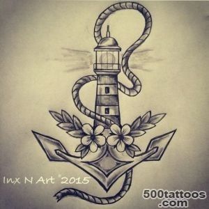 Anchor  lighthouse tattoo sketch  drawing by   Ranz  Pinterest _8