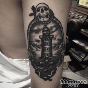 Skull Lighthouse Tattoo on Arm  Best Tattoo Ideas Gallery_50