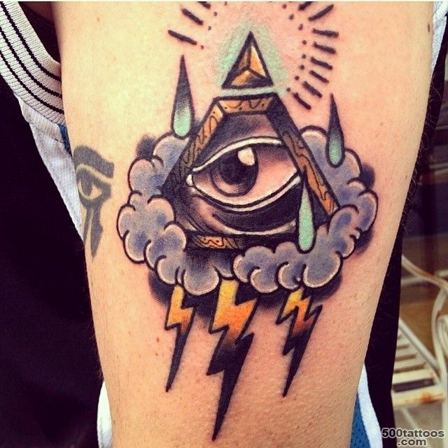Pin Pin Lightning Eye Pyramid Tattoo Outline Image Tattooing ..._46