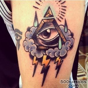 Pin Pin Lightning Eye Pyramid Tattoo Outline Image Tattooing _46