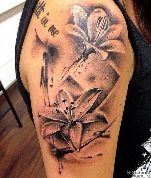 35 Pretty Lily Flower Tattoo Designs   For Creative Juice_21