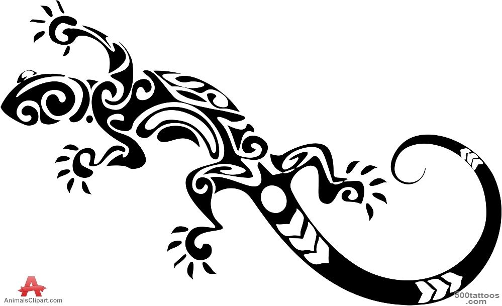 Tribal Lizard Tattoo Design and Clipart  Free Clipart Design Download_37