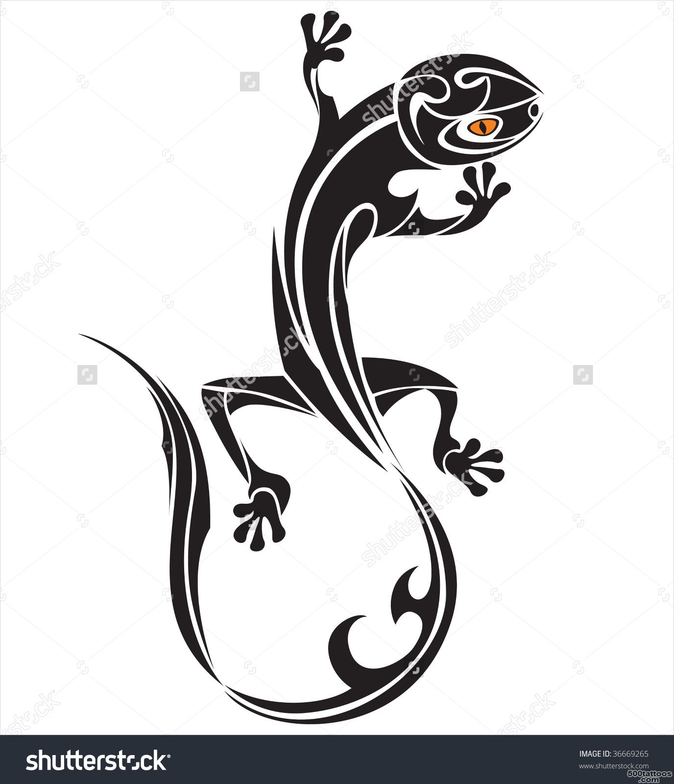 Vector Lizard Tattoo   36669265  Shutterstock_41
