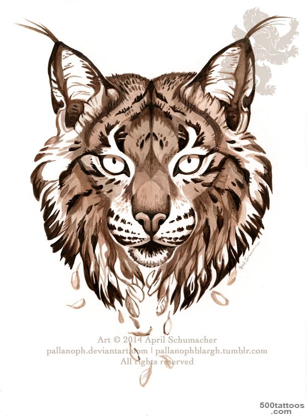 Black Lynx Tattoo Stencil By Natalia_4