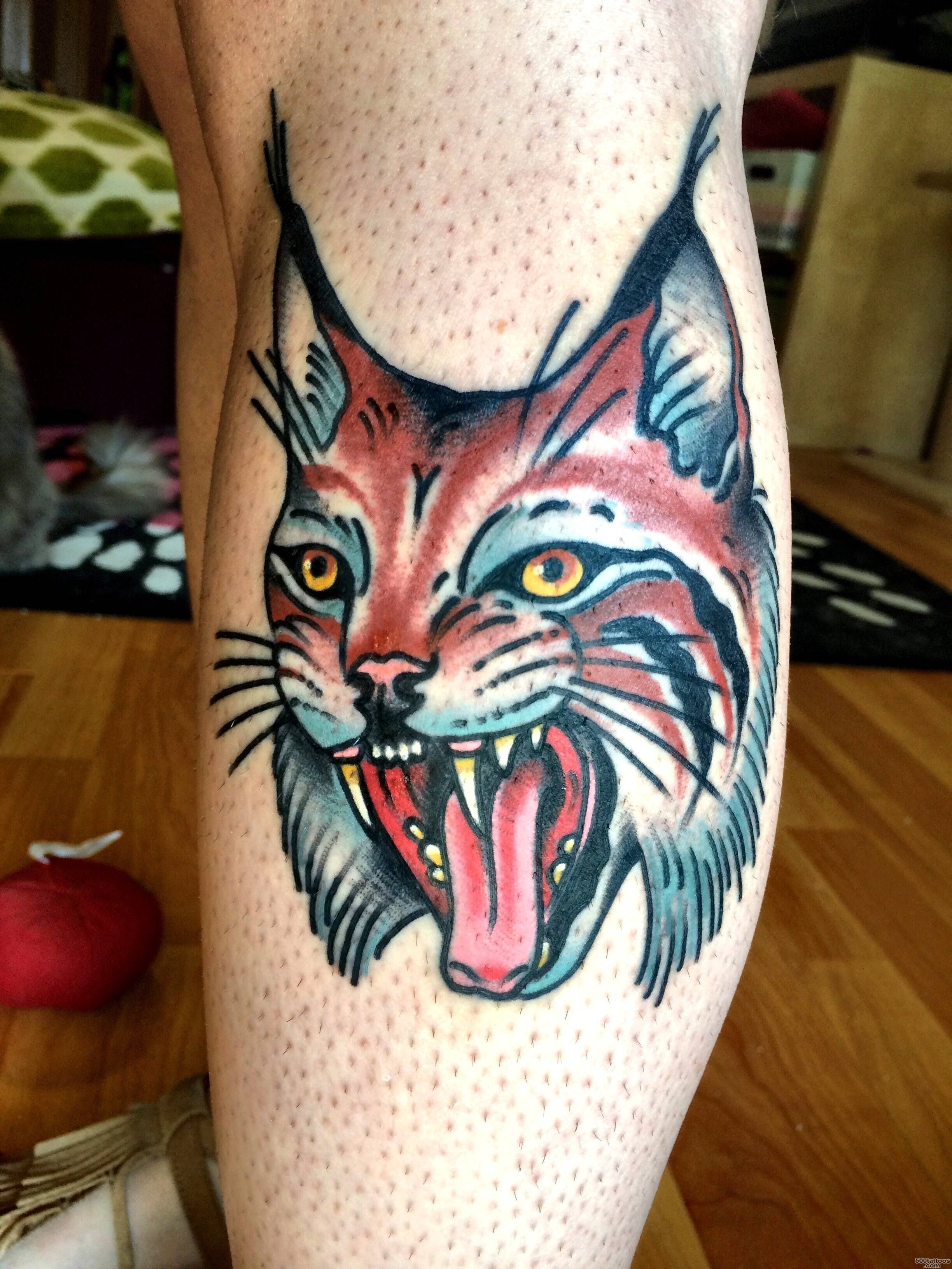 My fierce traditional Lynx tattoo by Gary Royal @ Idle Hand, San ..._11