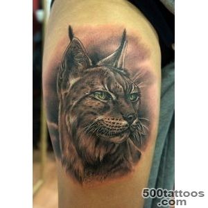 Colorful portrait of lynx tattoo on arm   Tattooimagesbiz_17