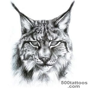 Lynx Tattoo On Thigh_6