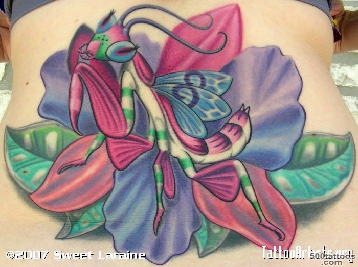 Pin Orchid Praying Mantis Tattoo on Pinterest_16