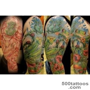 Frog, Mantis And Ladybugs Tattoo Picture_12