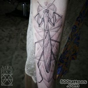 Tattoos  Dotwork Geometric Praying Mantis Tattoo by Alex Edge _41