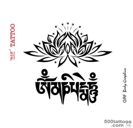 Aliexpress.com  Buy Tattoo stickers Lotus Totem Tattoo Sanskrit ..._3