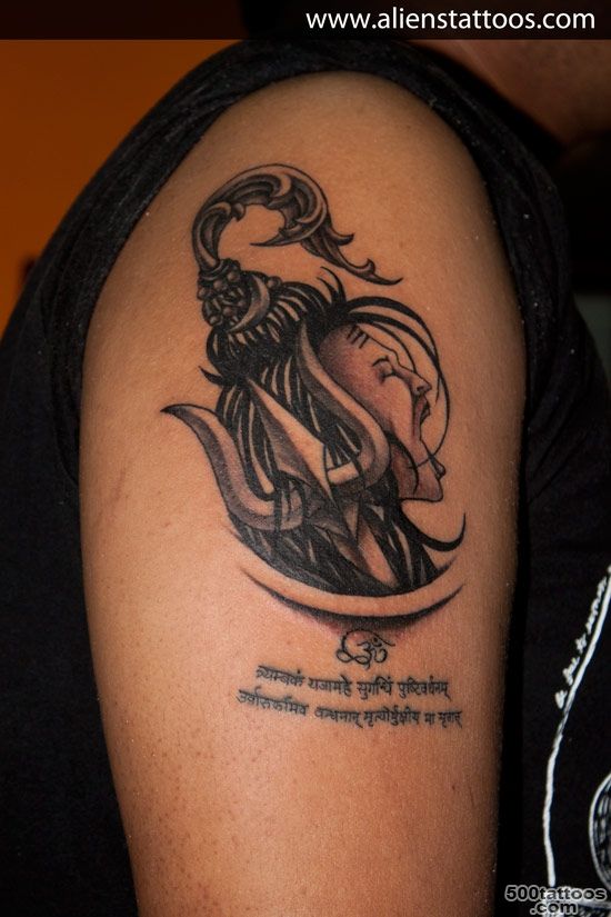 Lord Shiva Tattoo with Mrityunjaya Mantra, Inked at Aliens Tattoo_22