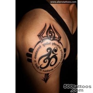 Om with Mantra amp Trishul Tattoo, Inked by Sunny at Aliens Tattoo_47