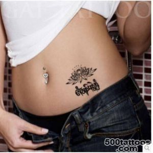 Lotus Tattoo stickers totem tattoo Sanskrit mantra _ 17