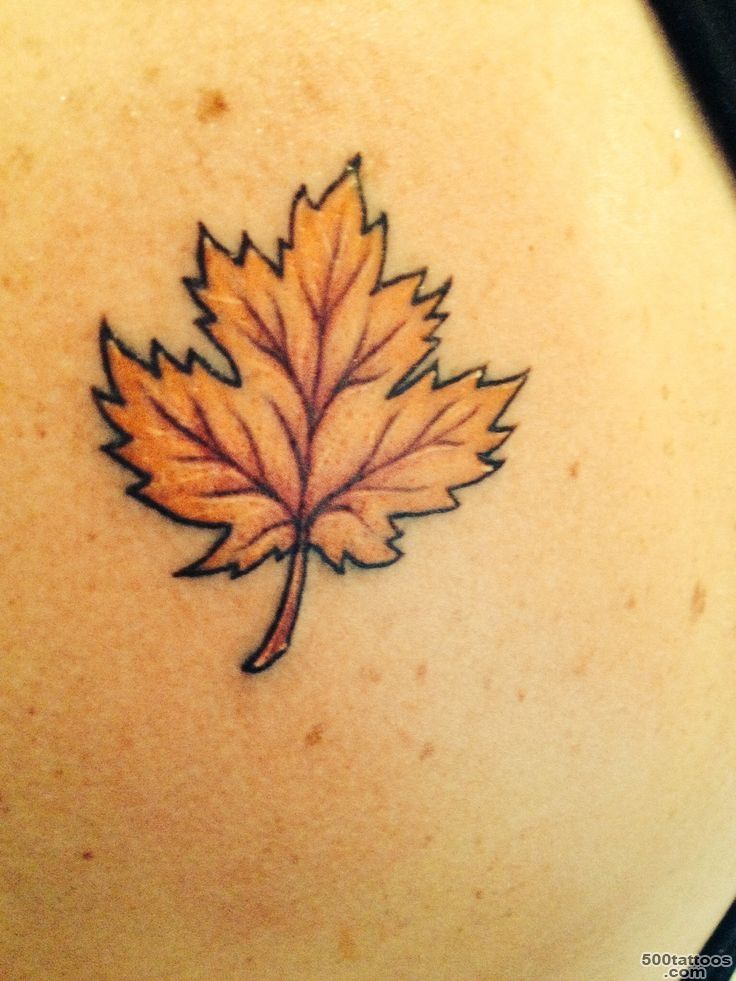21 Latest Leaf Tattoo Images And Designs_27