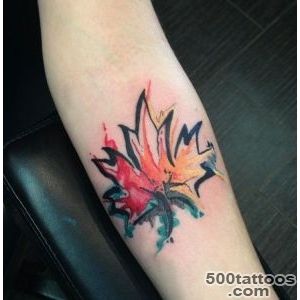 45 Leaf Design Tattoos You Can Try_38