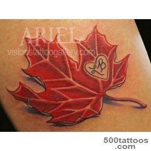 Maple Leaf Sun Tattoo On Back For Girls  Tattoobitecom_21