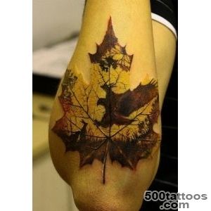 maple leaf tattoo arm  Cool Tattoos Designs_5